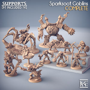 3D Printed Artisan Guild Zipzaap Darkspark Sparksoot Goblin Set 28mm 32mm