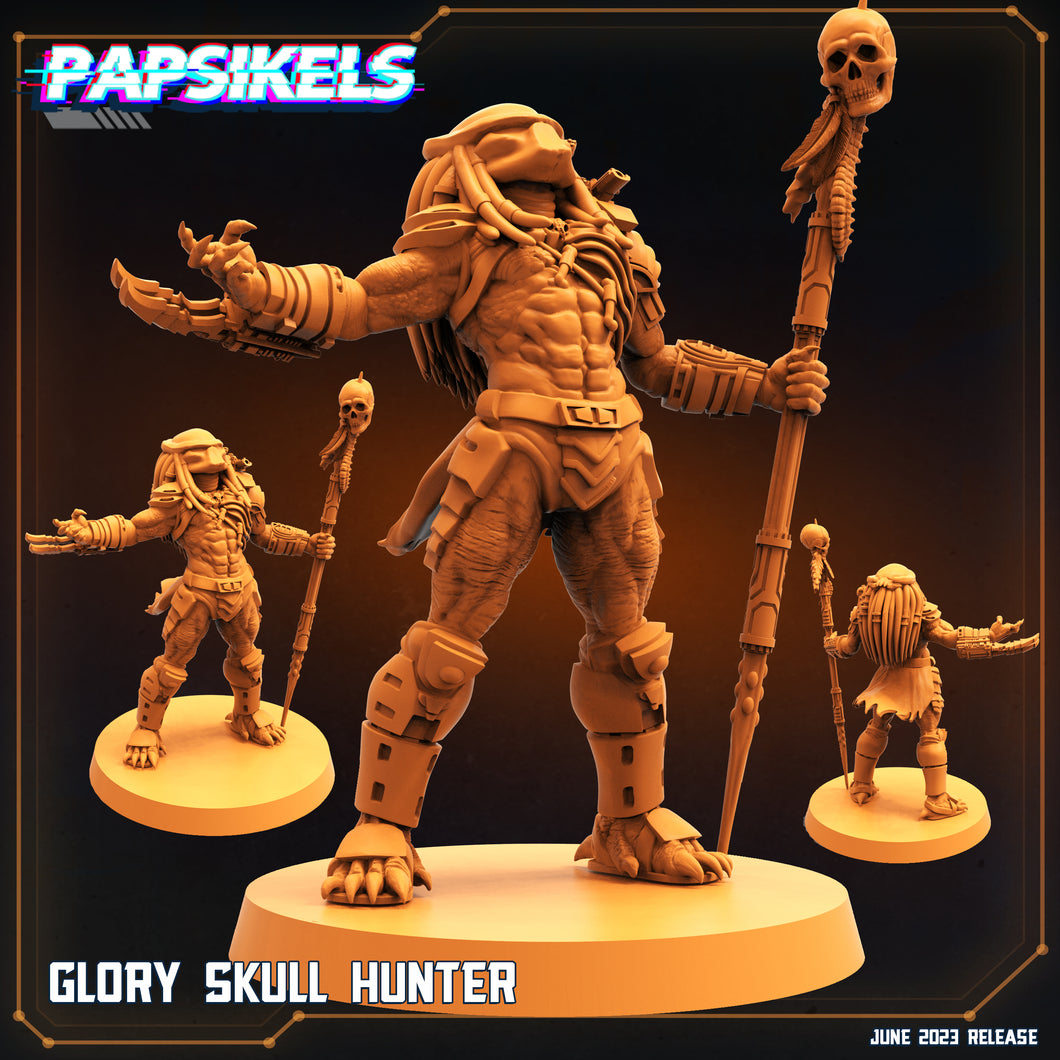 3D Printed Papsikels June 2023 Scifi - Aliens Vs Humans Part 5 Glory Skull Hunter 28mm 32mm