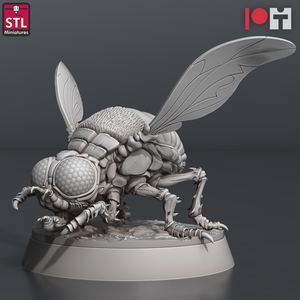 3D Printed STL Miniatures Giant Flies Set 28 - 32mm War Gaming D&D