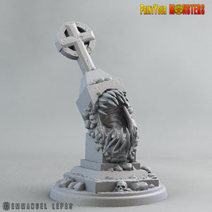 3D Printed Print Your Monsters Graveyard Mimic The Living Graveyard 28mm - 32mm D&D Wargaming