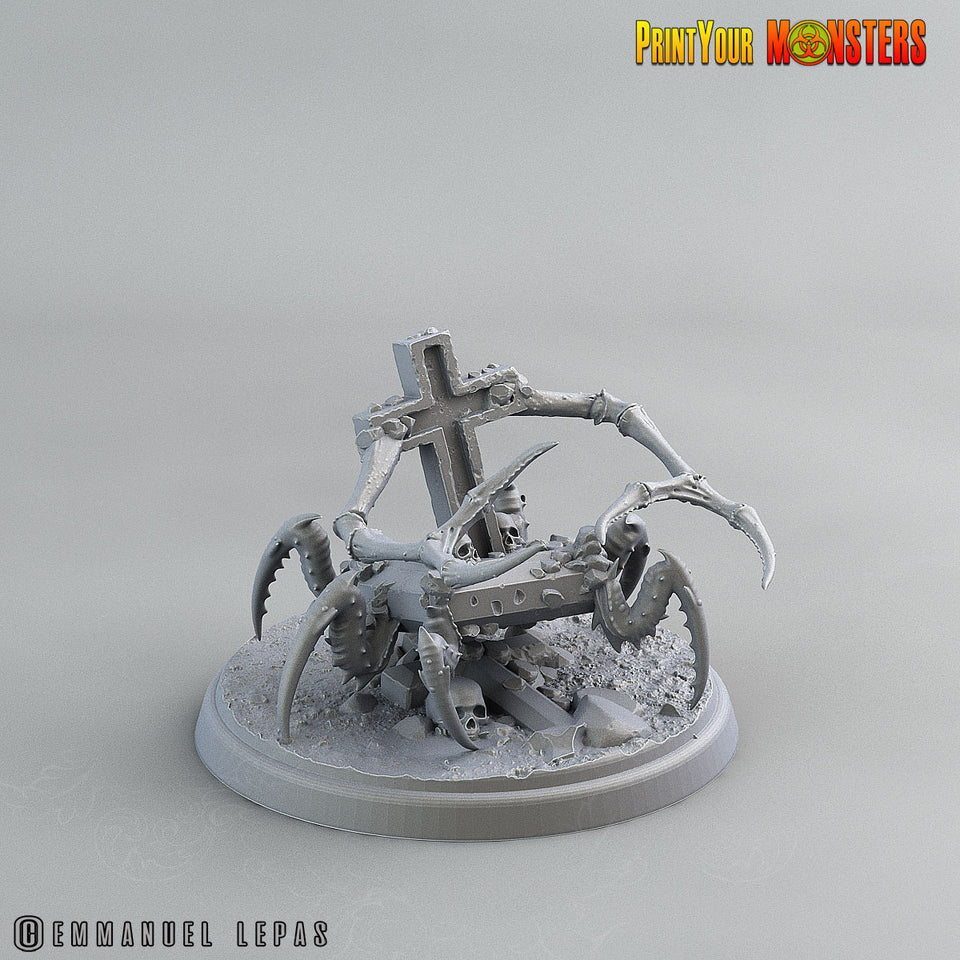3D Printed Print Your Monsters Graveyard Spiders The Living Graveyard 28mm - 32mm D&D Wargaming