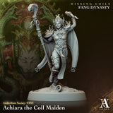 3D Printed Archvillain Games Archvillain Society Vol. XXVI Achiara The Coil Maiden 28 32mm D&D