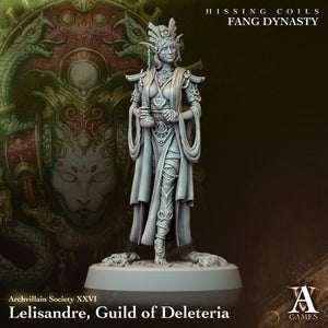 3D Printed Archvillain Games Archvillain Society Vol. XXVI Lelisandre Guild of Deleteria 28 32mm D&D