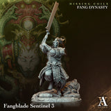 3D Printed Archvillain Games Hissing Coils - Fang Dynasty Fangblade Sentinel 28 32mm D&D