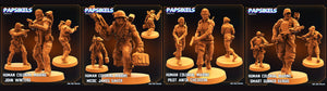 3D Printed Papsikels June 2023 Scifi - Aliens Vs Humans Part 5 Human Colonial Set 28mm 32mm