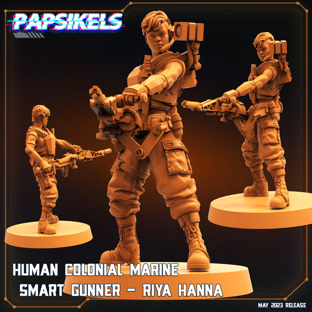 3D Printed Papsikels May 2023 Scifi - Star Entrance - Into The Multi World Set Human Colonial Marine Smart Gunner Riya Hanna 28mm 32mm