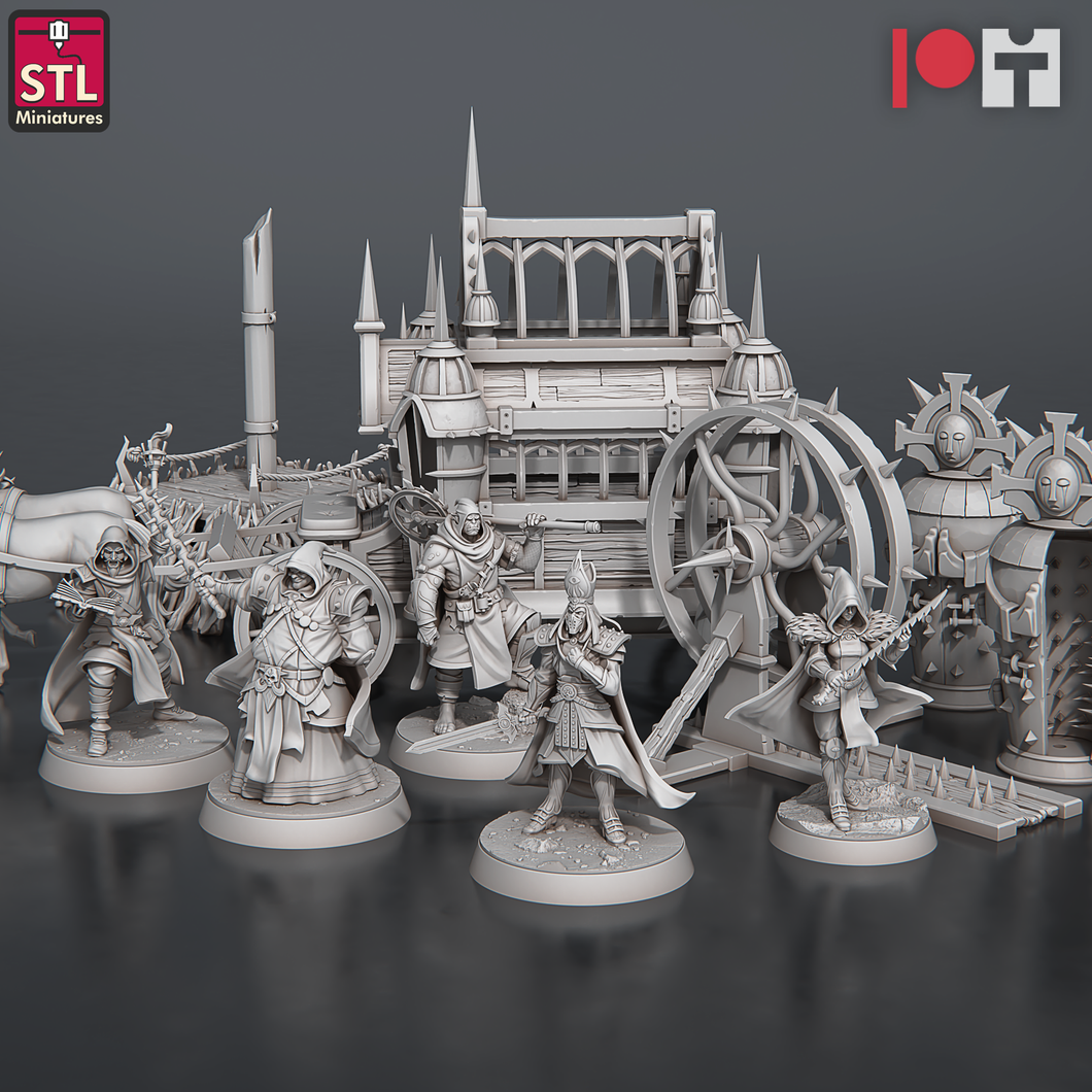 3D Printed STL Miniatures Inquisitors Set 28 - 32mm War Gaming D&D