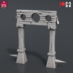3D Printed STL Miniatures Jail Set 28 - 32mm War Gaming D&D