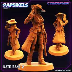 3D Printed Papsikels September 2023 Cyberpunk Kate Bane Set 28mm 32mm