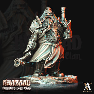 3D Printed Archvillain Games Khazaad Steelbreaker Clan King - Steelbreaker Leadspitters 28mm 32mm D&D