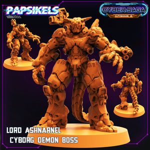 3D Printed Papsikels - Cyber Saga Episode 2 Lord Asharnel Cyborg Demon Boss - 28mm 32mm