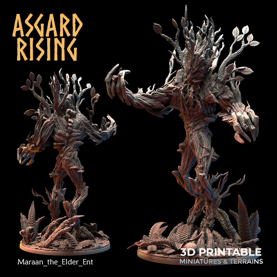 3D Printed Asgard Rising Maraan the Elder Ent 28 32 mm Wargaming DnD