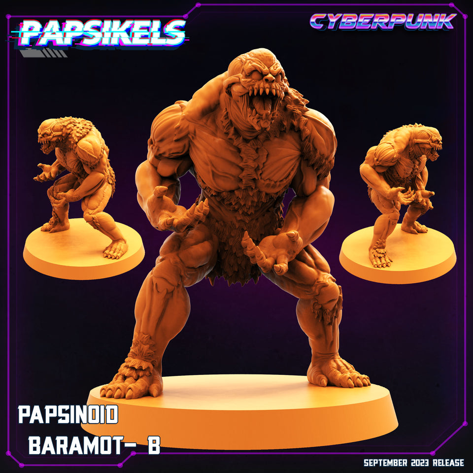 3D Printed Papsikels September 2023 Cyberpunk Papsinoid Baramot Set 28mm 32mm
