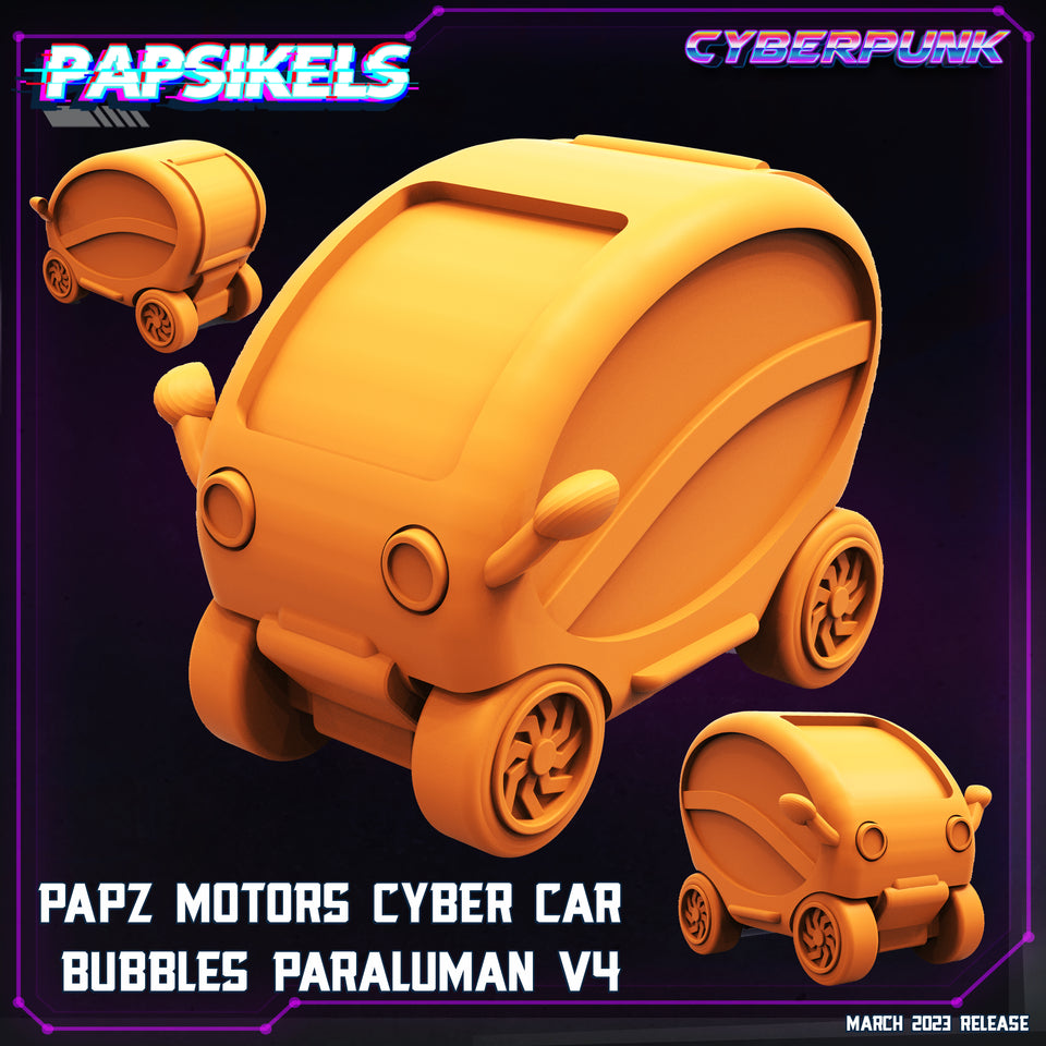 3D Printed Papsikels - Papz Industries Cybercar Bubbles Paraluman V4 March 2023 Cyberpunk - 28mm 32mm