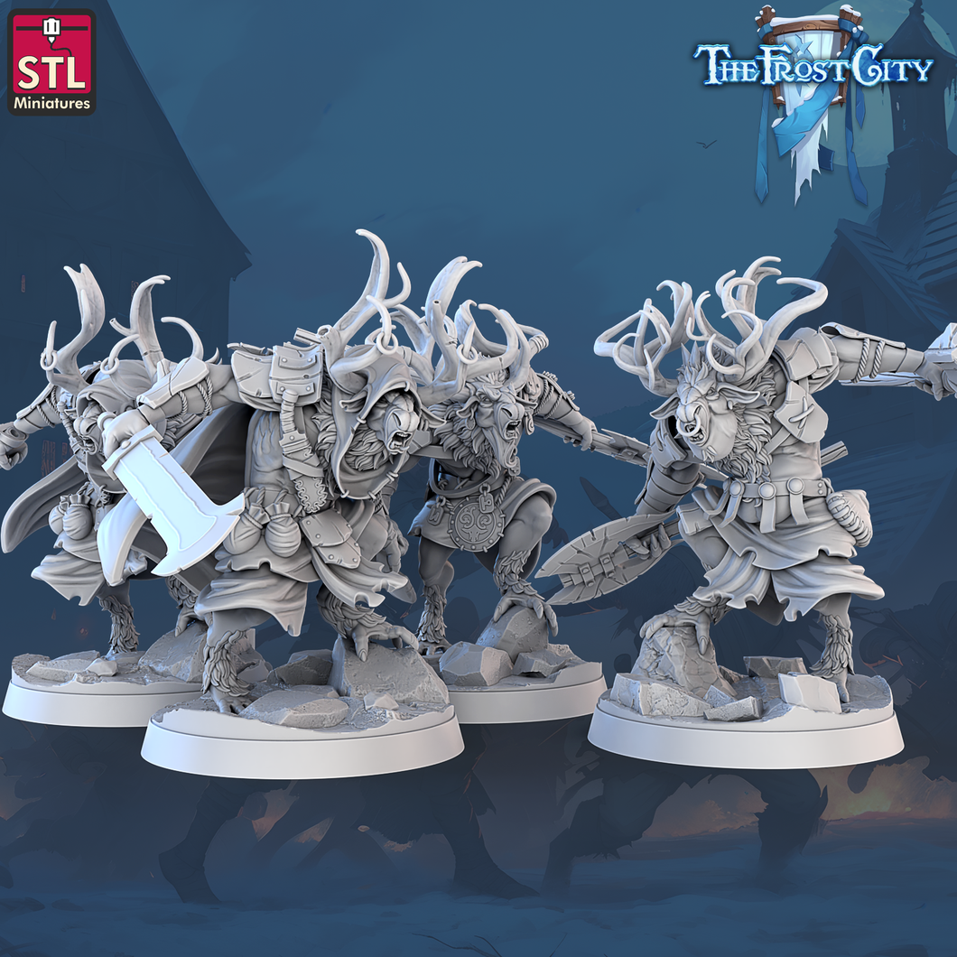 Copy of 3D Printed STL Miniatures The Frost City Rangifers Set 28 - 32mm War Gaming D&D