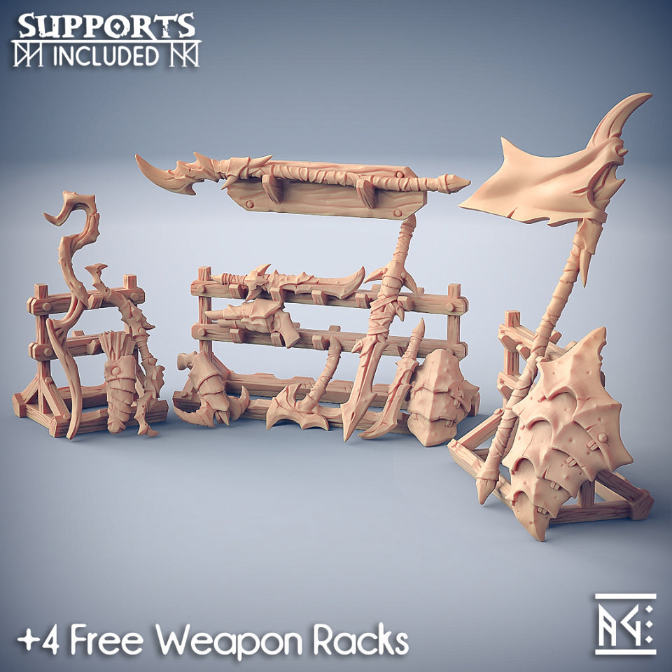 3D Printed Artisan Guild Scourgeland Survivor Weapons Rack Scourgeland Survivors 28mm 32mm