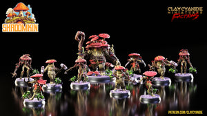 3D Printed Clay Cyanide Shroomkin Factions Tribes 28 32 mm D&D
