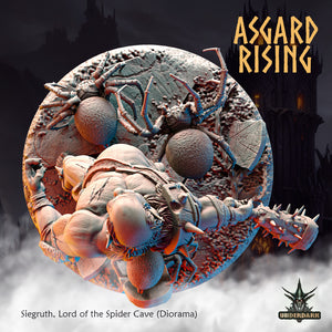 3D Printed Asgard Rising Siegruth Lord of the Spider Cave Diorama 28 32 mm Wargaming DnD