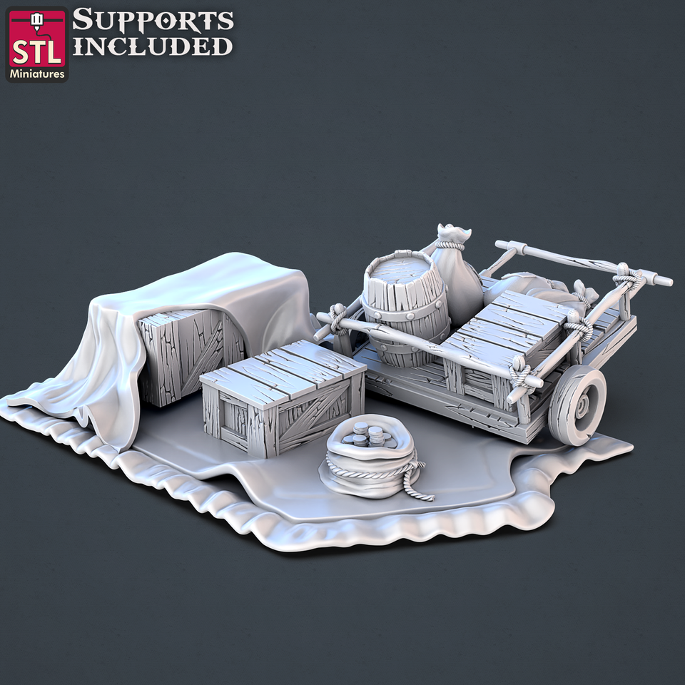 3D Printed STL Miniatures Street Gambler Set | 28 - 32mm War Gaming D&D