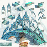 3D Printed Cast n Play Bridge Elven City Set Terrain Essentials Vol III Exteriors 28mm 32mm D&D
