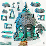3D Printed Cast n Play Display Kiosk Elven City Set Terrain Essentials Vol III Exteriors 28mm 32mm D&D
