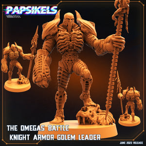 3D Printed Papsikels June 2023 Scifi - Aliens Vs Humans Part 5 The Omega Battle Knight Armor Golem Set 28mm 32mm