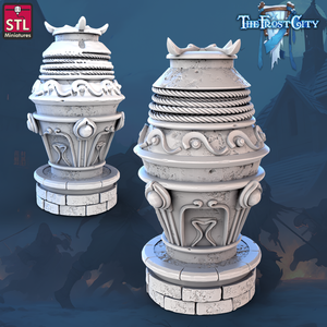 3D Printed STL Miniatures The Frost City Treasure Tokens 28 - 32mm War Gaming D&D