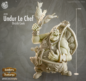 3D Printed Cast n Play Undur Le Chef 28mm 32mm D&D