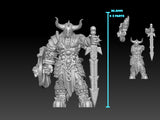 3D Printed Nafarrate - Chaos Vikings Chaos Viking 1 - 28 32 mm D&D