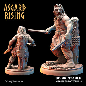 3D Printed Asgard Rising Viking Warriors Set 1 28 32 mm Wargaming DnD