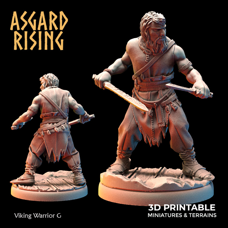 3D Printed Asgard Rising Viking Warriors Set 2 28 32 mm Wargaming DnD