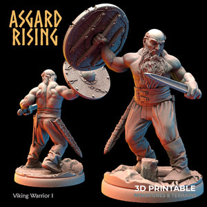 3D Printed Asgard Rising Viking Warriors Set 2 28 32 mm Wargaming DnD