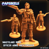 3D Printed Papsikels - Wasteland Road Officer Arnie Rockzenegger - 28mm 32mm