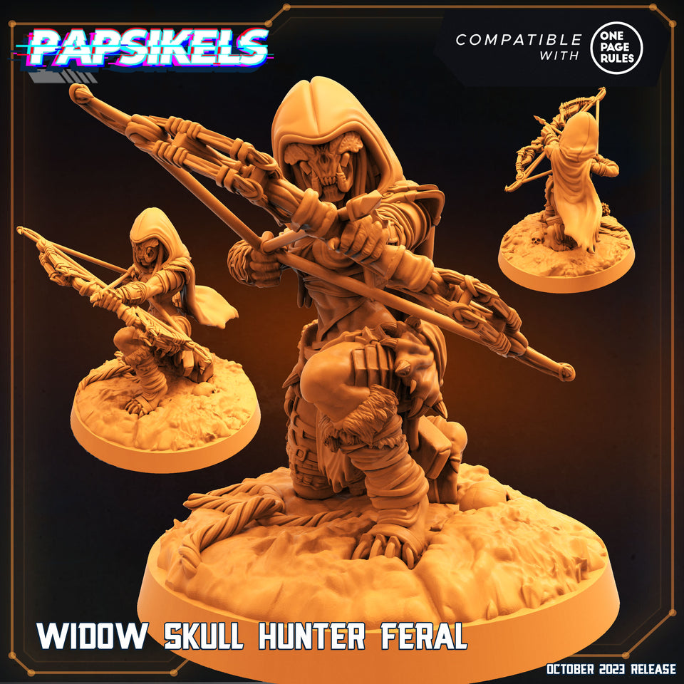 3D Printed Papsikels Feral Widow Skull Hunter Set 28mm 32mm