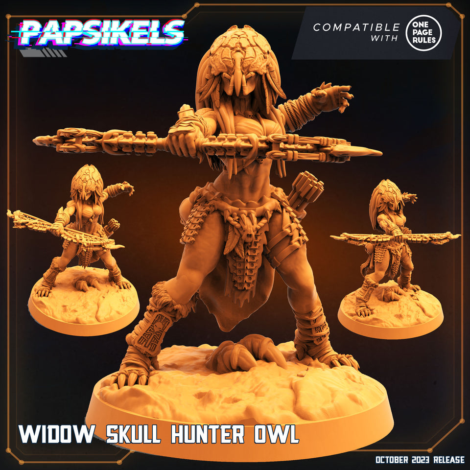 3D Printed Papsikels Owl Widow Skull Hunter Set 28mm 32mm
