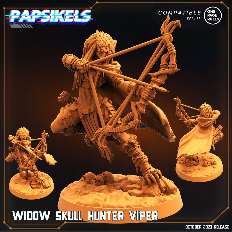 3D Printed Papsikels Viper Widow Skull Hunter Set 28mm 32mm