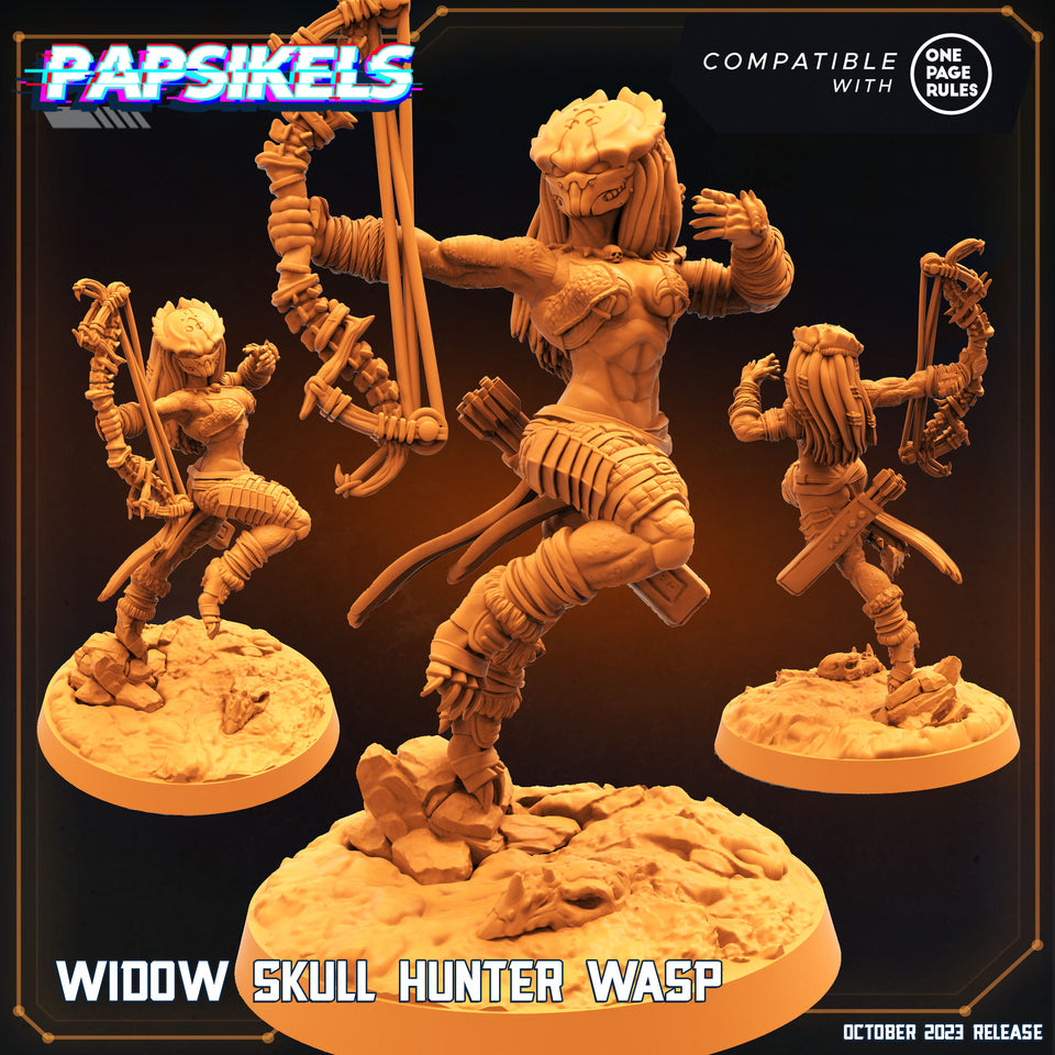 3D Printed Papsikels Wasp Widow Skull Hunter Set 28mm 32mm