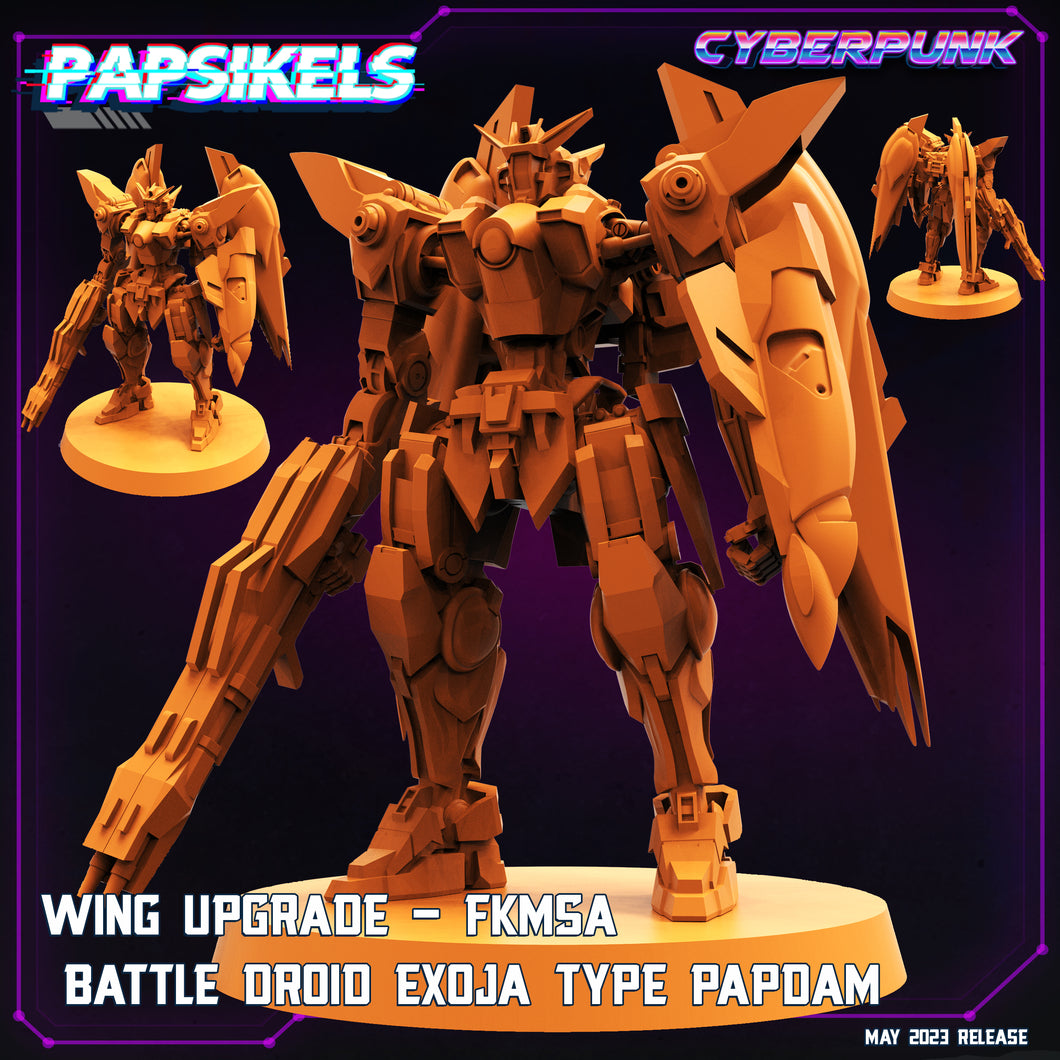 3D Printed Papsikels May 2023 Cyberpunk Wing Upgrade Kit For Fkmsa Battle Droid Exoja Type 1 28mm 32mm