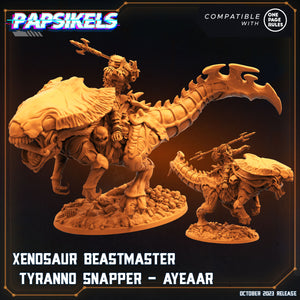 3D Printed Papsikels Ayeaar Xenosaur Beastmaster Tyranno Snapper Set 28mm 32mm