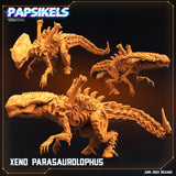 3D Printed Papsikels June 2023 Scifi - Aliens Vs Humans Part 5 Xeno Parasaurolophus 28mm 32mm