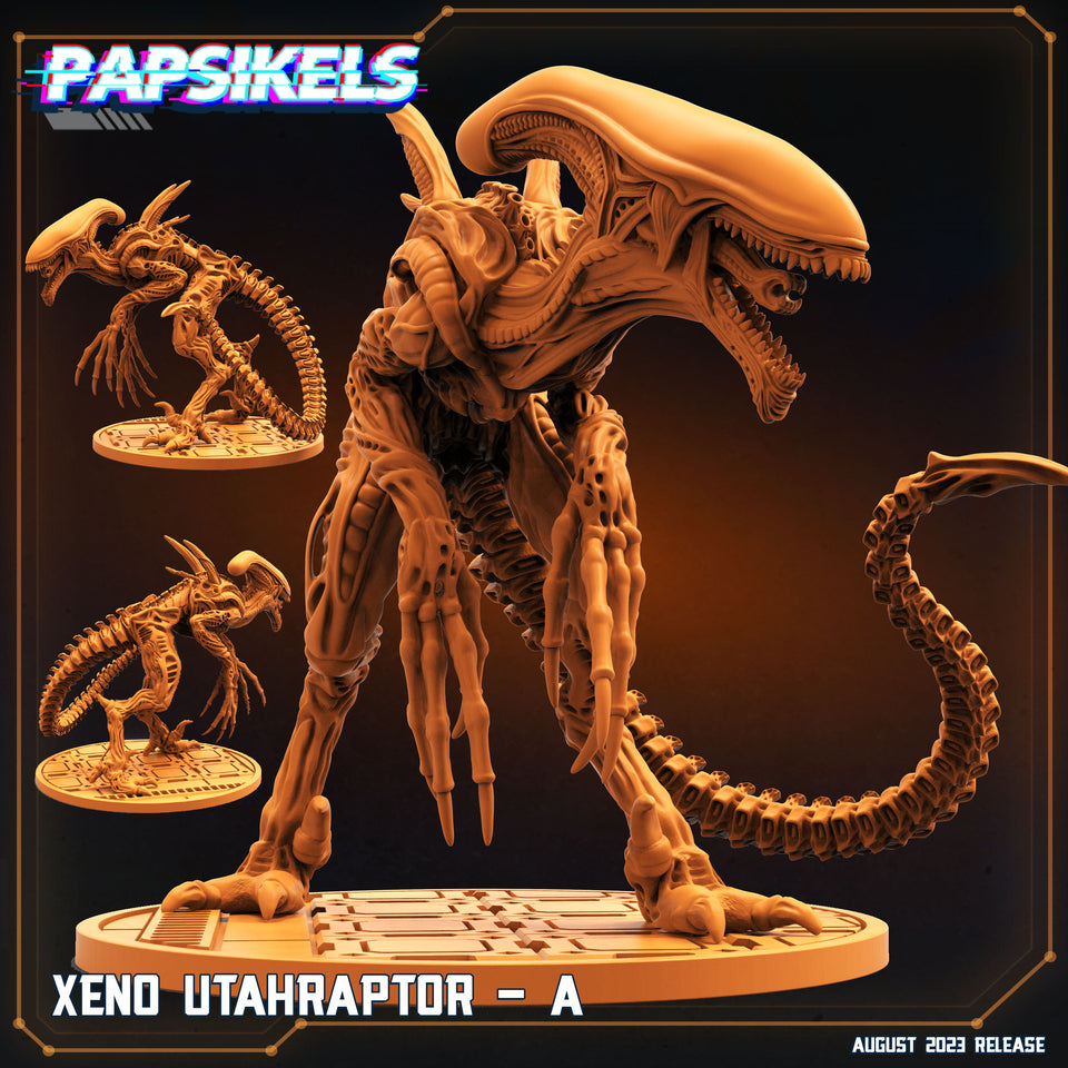 3D Printed Papsikels August 2023 - Xenowars Genesis Xeno Utahraptor Set 28mm 32mm