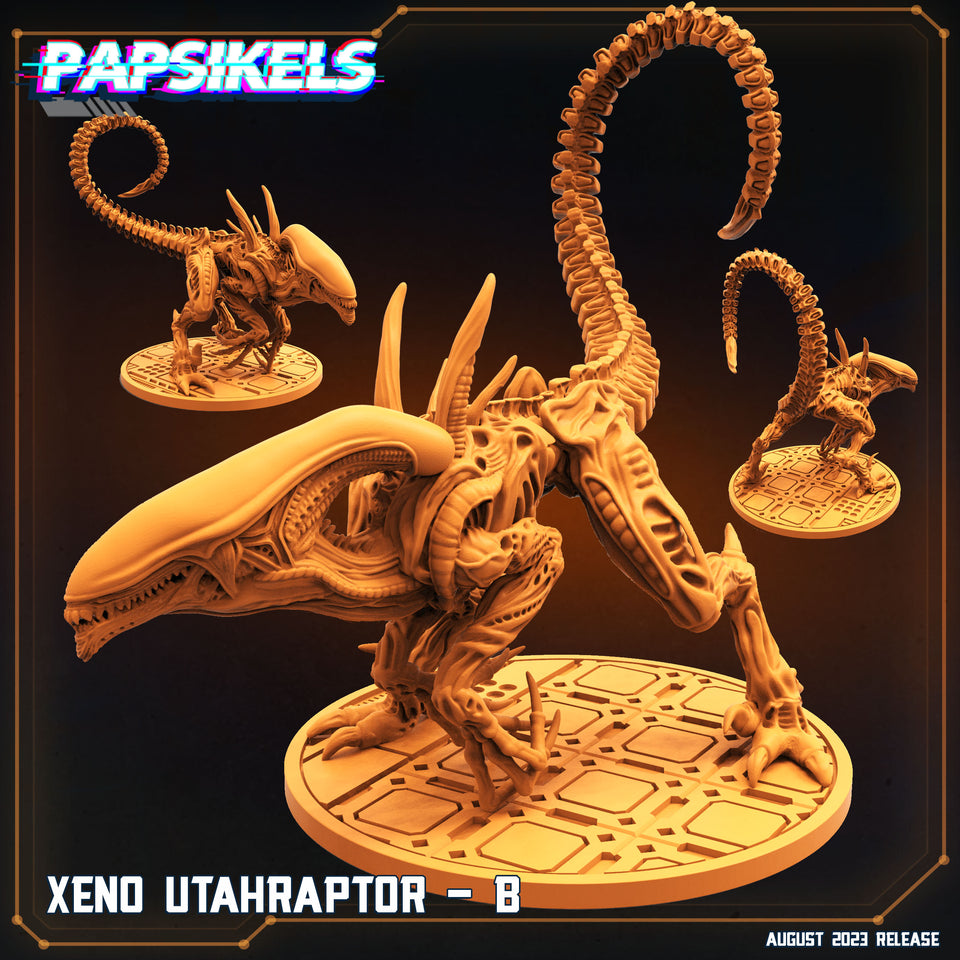 3D Printed Papsikels August 2023 - Xenowars Genesis Xeno Utahraptor Set 28mm 32mm