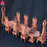 3D Printed STL Miniatures Witches Council Set 28 - 32mm War Gaming D&D