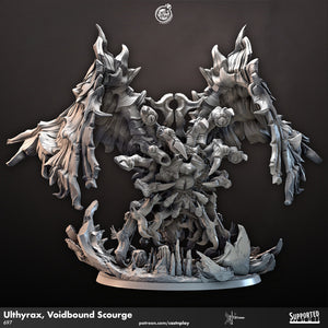 3D Printed Clay Cyanide Ulthyrax, Voidbound Scourge 28 32 mm D&D
