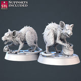 3D Printed STL Miniatures Giant Rats | 28 - 32mm War Gaming D&D