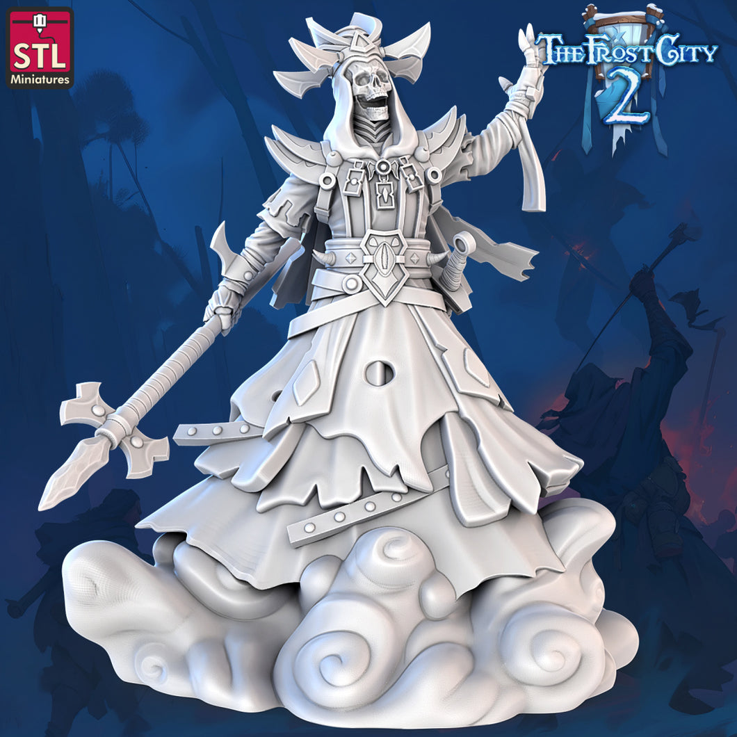 3D Printed STL Miniatures Lichlord The Frost City 2 28 - 32mm War Gaming D&D