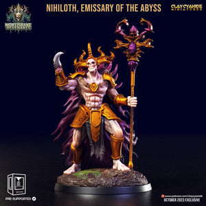 3D Printed Clay Cyanide Nihiloth Emissary of the Abyss Mortisbane Revenants 28 32 mm D&D