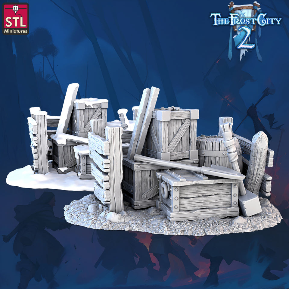 3D Printed STL Miniatures Scatter Terrain The Frost City 2 28 - 32mm War Gaming D&D