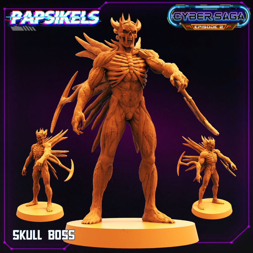 3D Printed Papsikels - Cyber Saga Episode 2 Skull Boss - 28mm 32mm