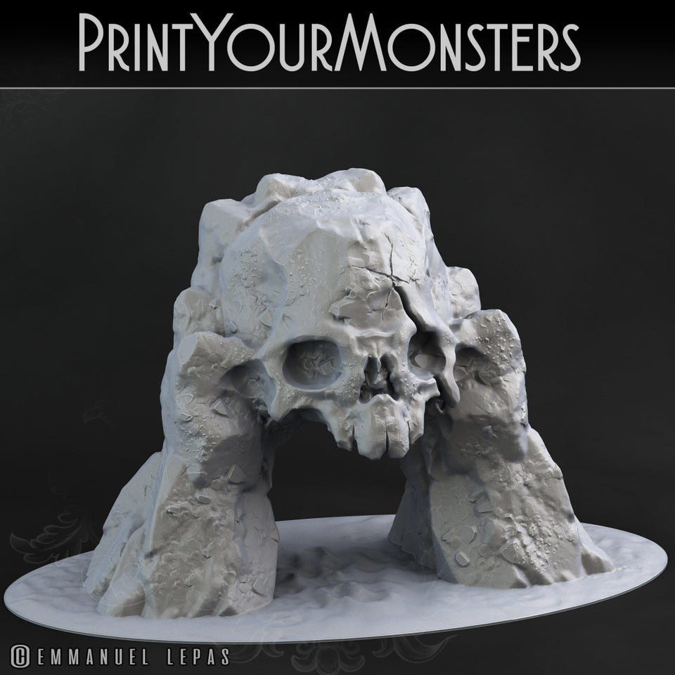 3D Printed Print your Monster Skull Ocean Gate 28 32mm D&D
